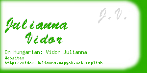 julianna vidor business card